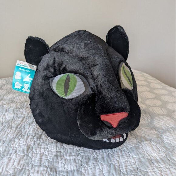 Dan Dee Big Greeter Head Black Cat Panther Halloween Mask Cosplay Furry Head - Picture 11 of 16